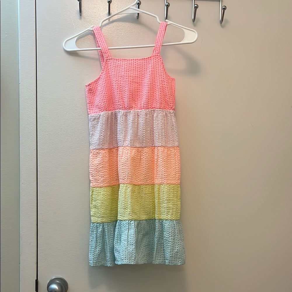 Colorful Striped Kids Dress
